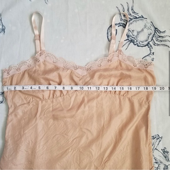 Peach Silk Cami/Tank Y2K Size 14 #0102 - Picture 3 of 7